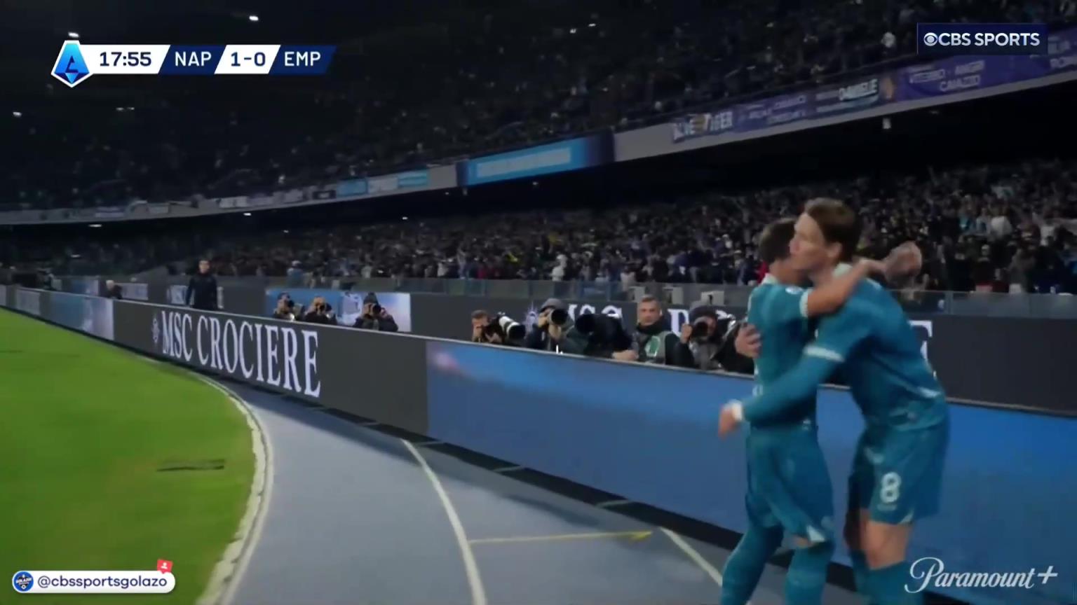 完美進(jìn)球！麥克托米奈中場(chǎng)帶球一條龍外圍勁射破門！